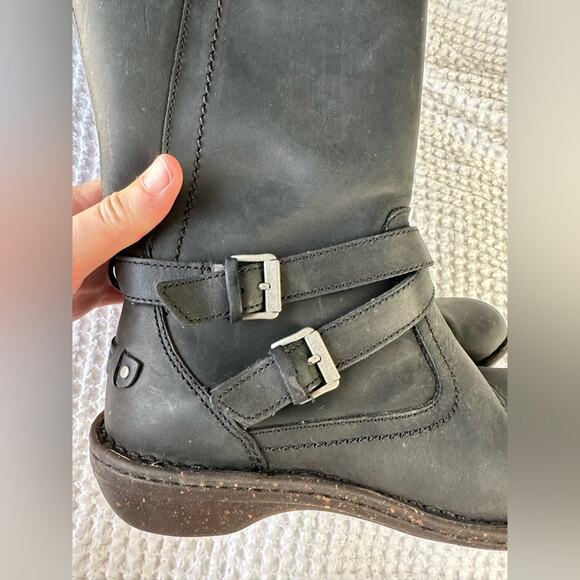 UGG Rosen Tall Leather Boots with Wool Lining Size 8 - Picture 6 of 11